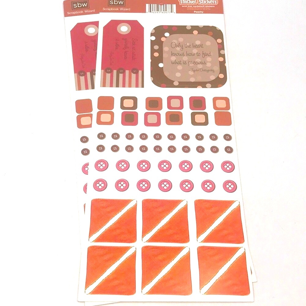 Scrapbook Peachy Sticker Set